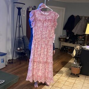 CeCe Pink Floral Maxi Dress